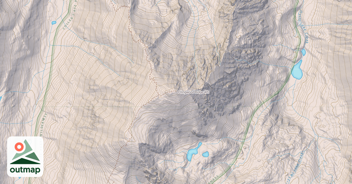 Map of Ellingwood Ridge