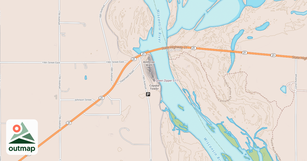 Map of Green Zipper