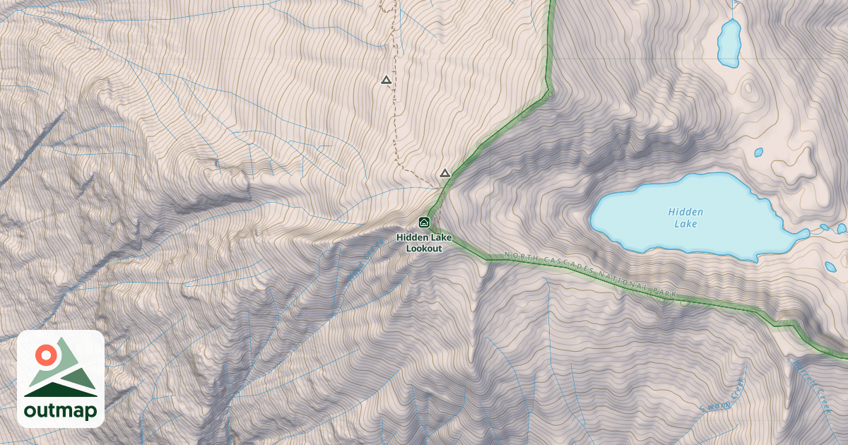 Map of Hidden Lake Lookout