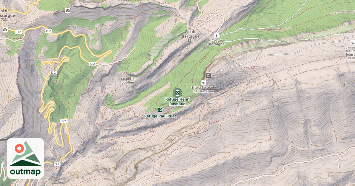 Map of Refuge Henri Raybaud