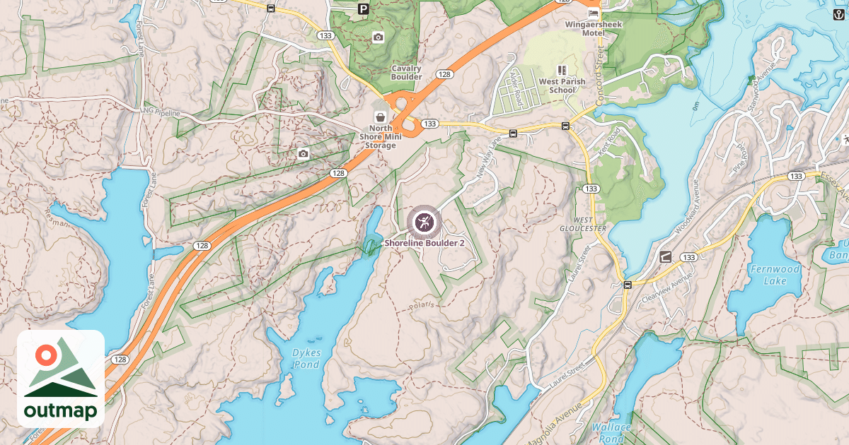 Map of Shoreline Boulder 2