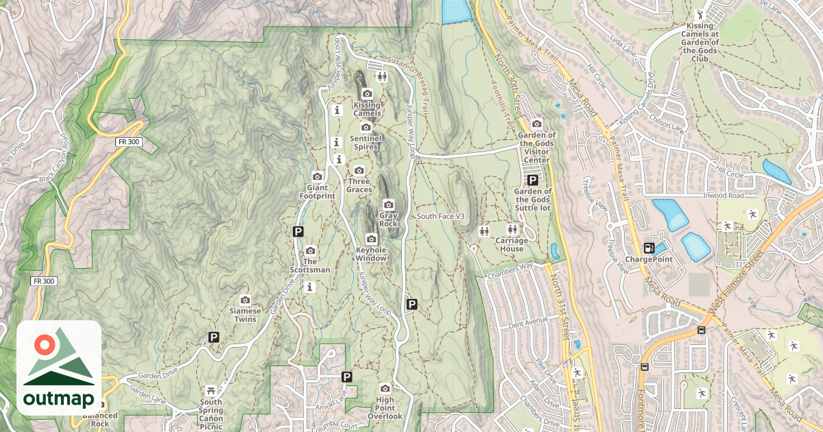 Map of South Face