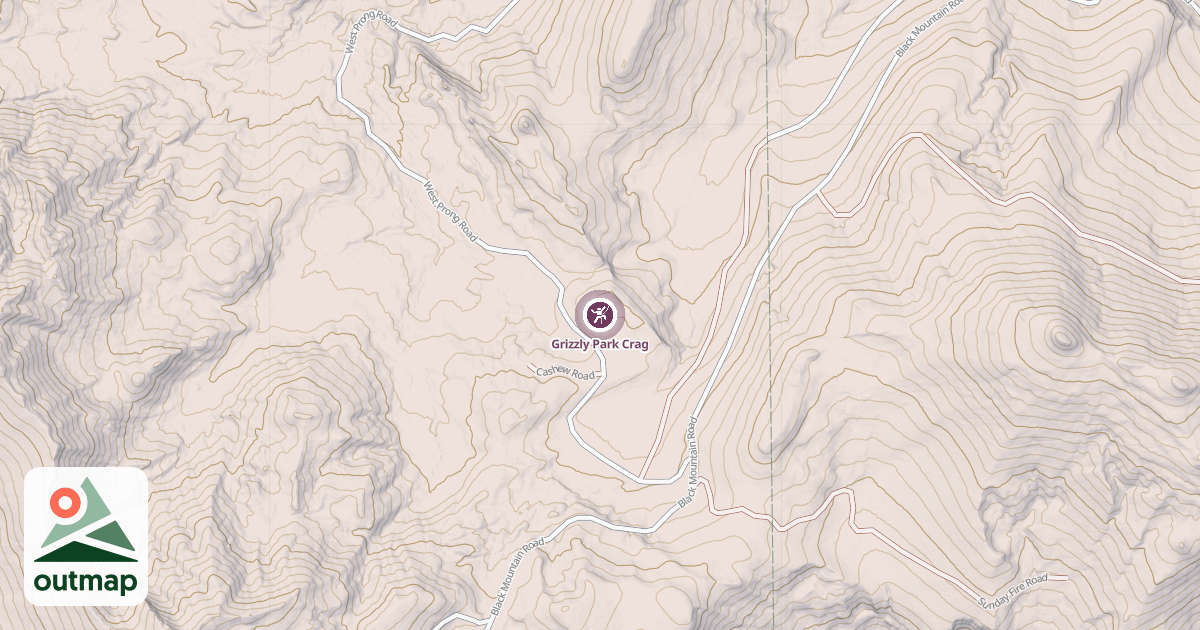 Map of Grizzly Park Crag