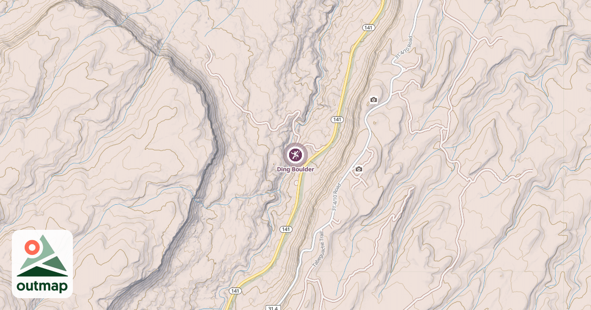 Map of Ding Boulder