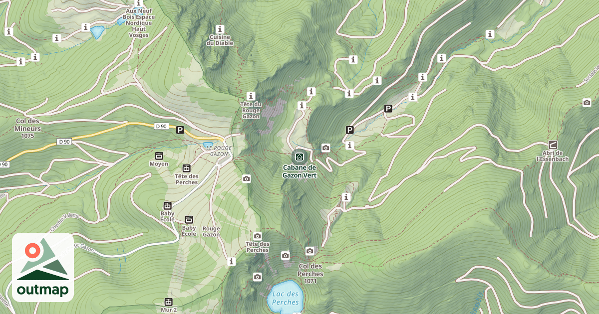 Map of Cabane de Gazon Vert