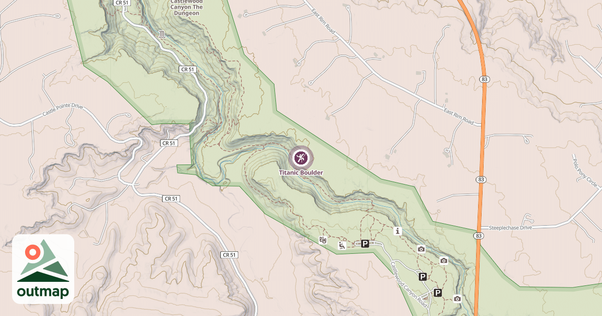 Map of Titanic Boulder