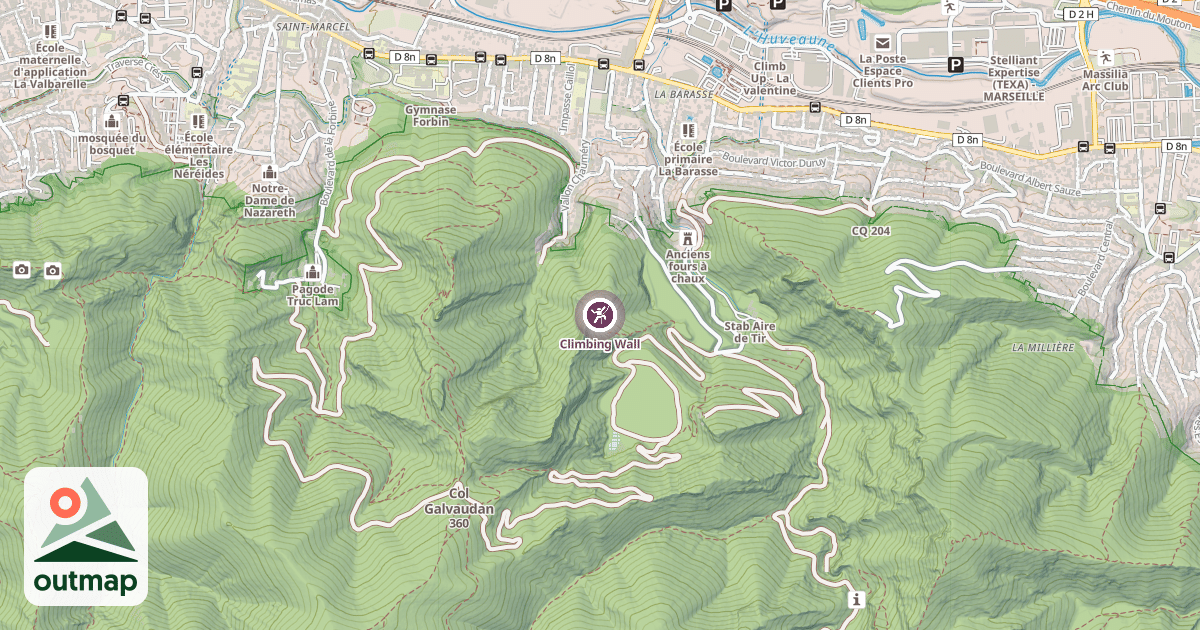 Map of Climbing Wall