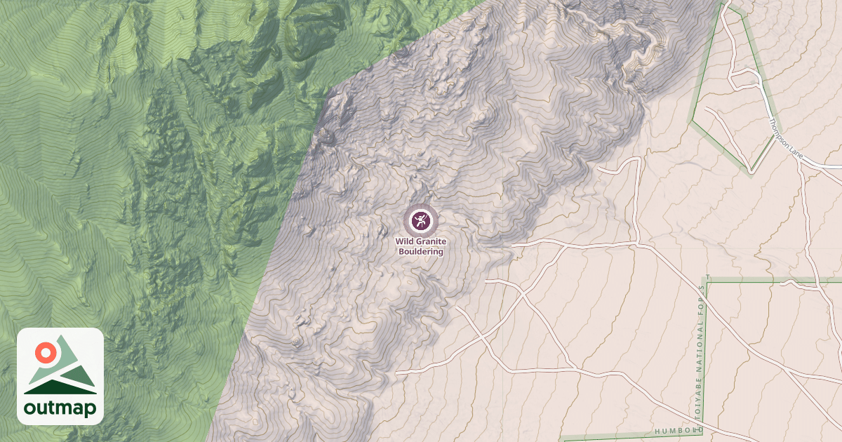 Map of Wild Granite Bouldering