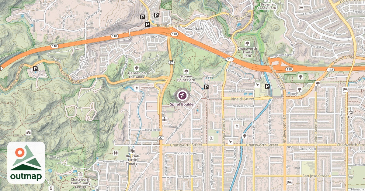 Map of Spiral Boulder