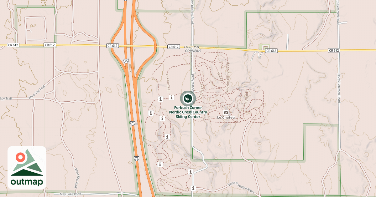 Map of Forbush Corner Nordic Cross Country Skiing Center