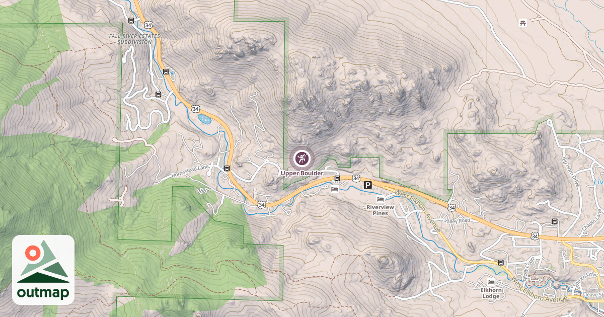 Map of Upper Boulder