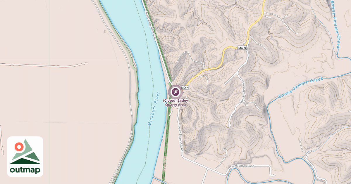 Map of (Closed) Easley Quarry Area