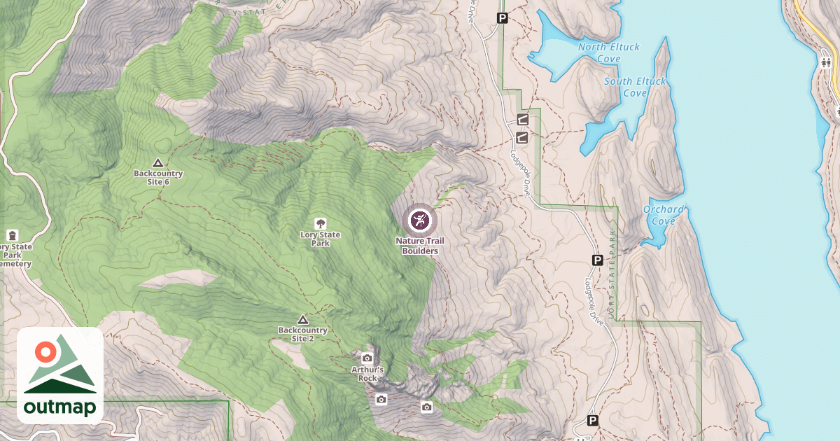Map of Nature Trail Boulders