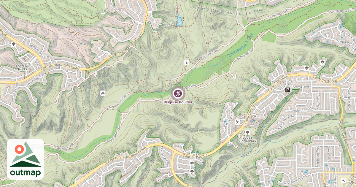 Map of Disguise Boulder
