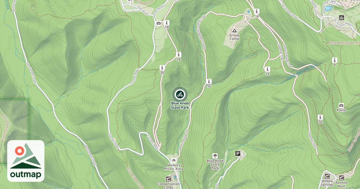 Map of Blue Knob State Park