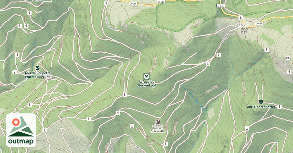 Map of Refuge du Storkenkopf