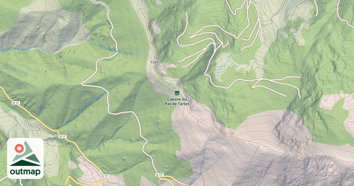 Map of Cabane du Pas de Tartet