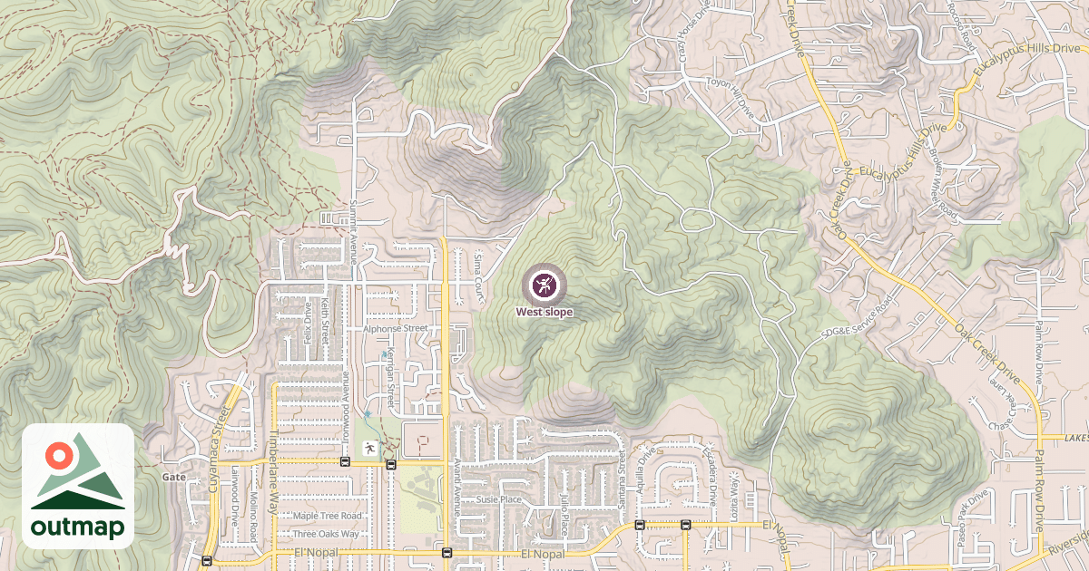 Map of West slope