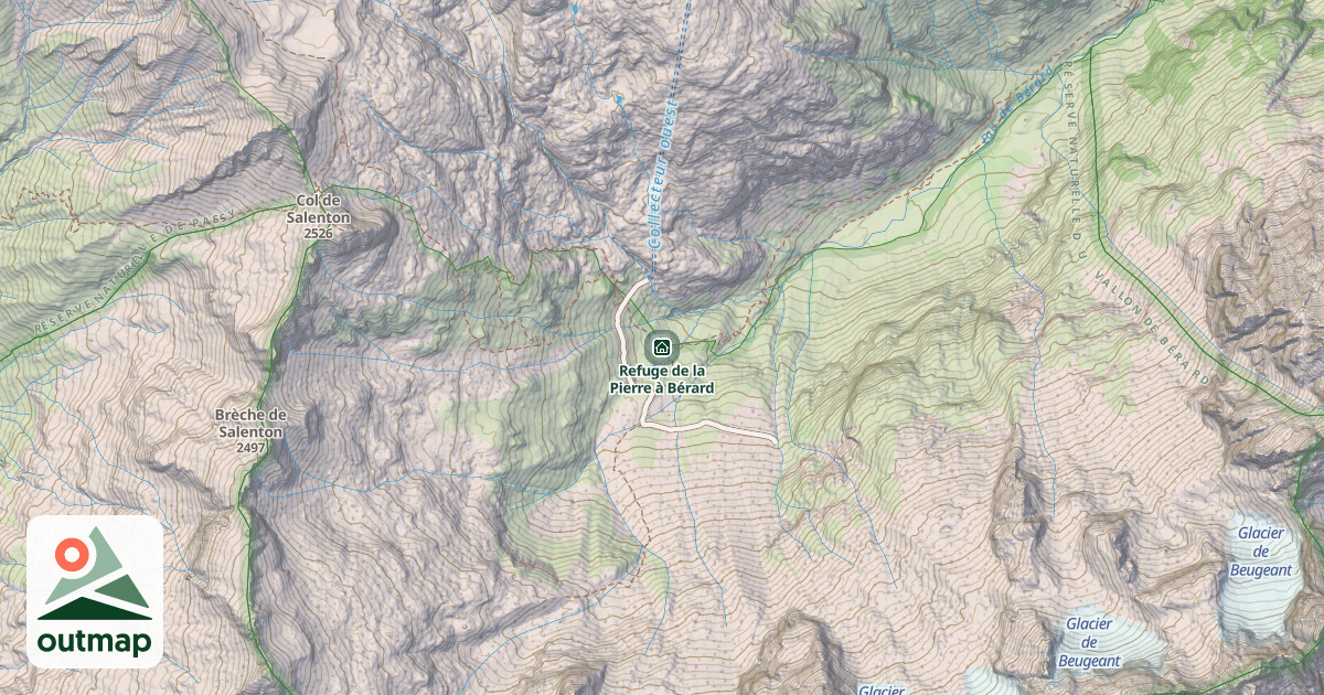 Map of Refuge de la Pierre à Bérard