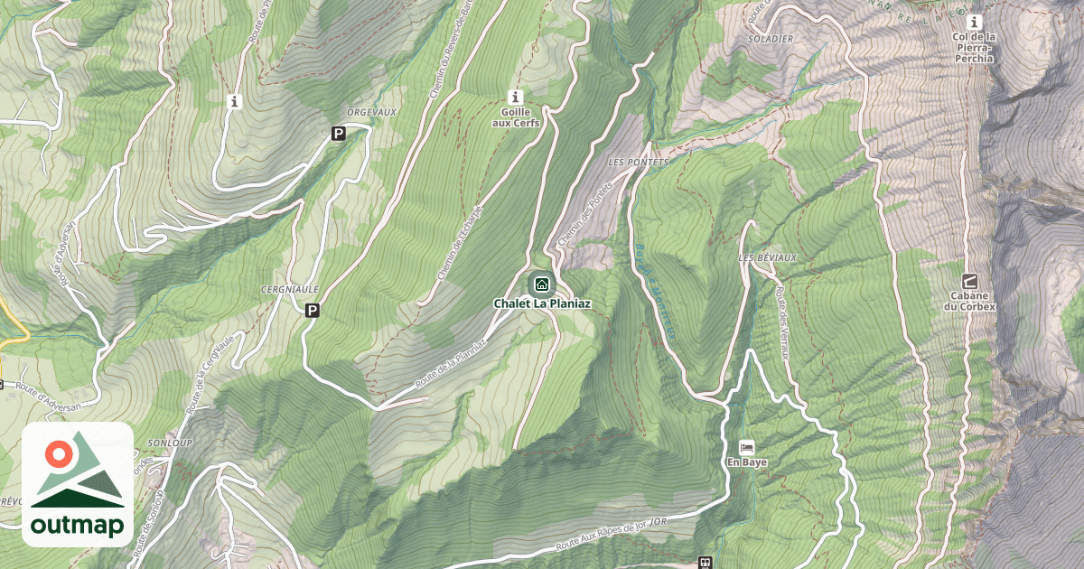 Map of Chalet La Planiaz