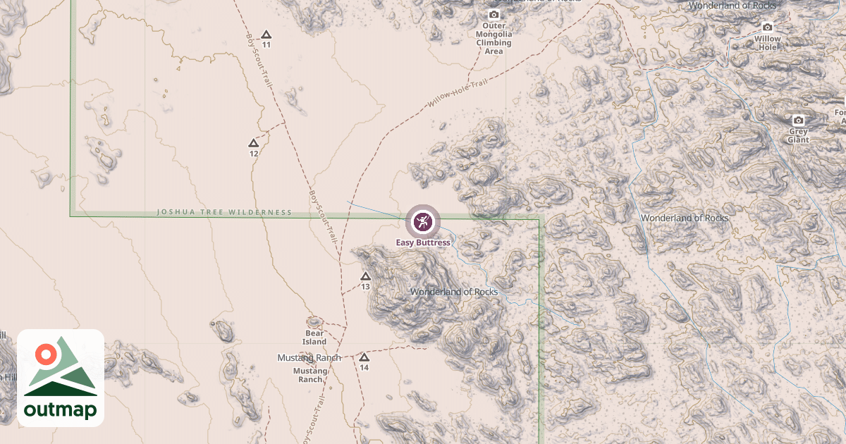 Map of Easy Buttress