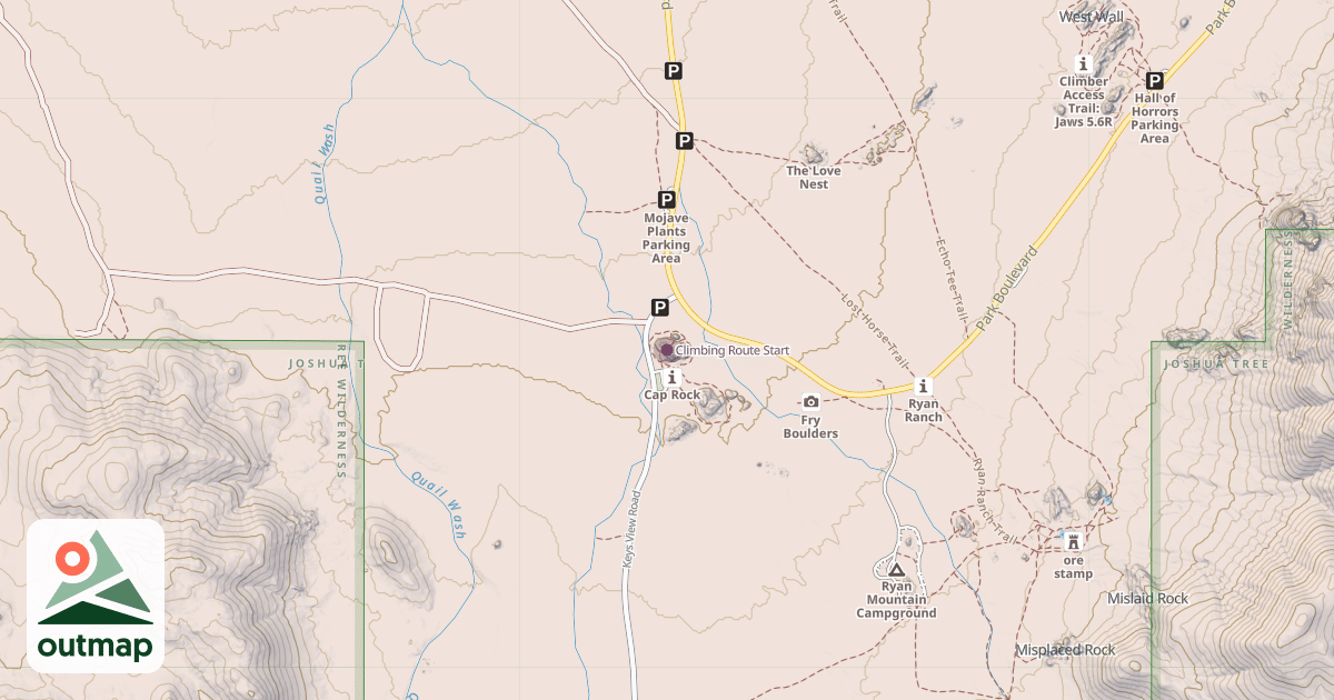 Map of Climbing Route Start