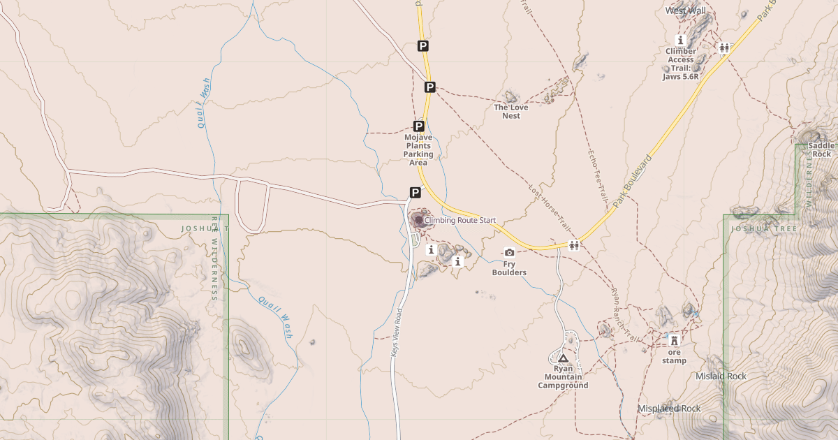 Map preview of Climbing Route Start