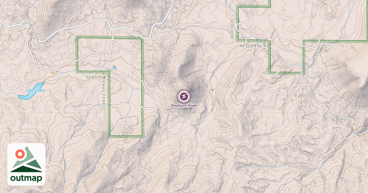 Map of Elephant Knob