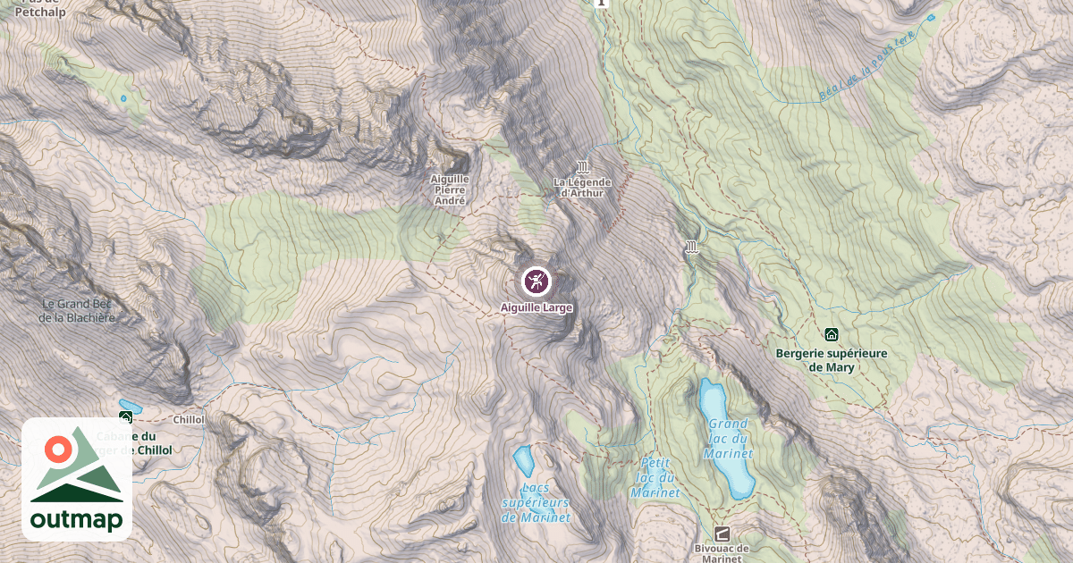 Map of Aiguille Large
