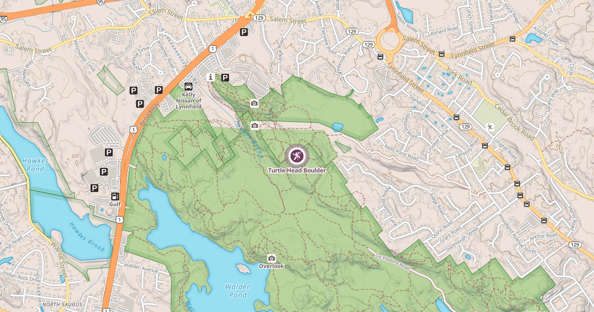 Map preview of Turtle Head Boulder