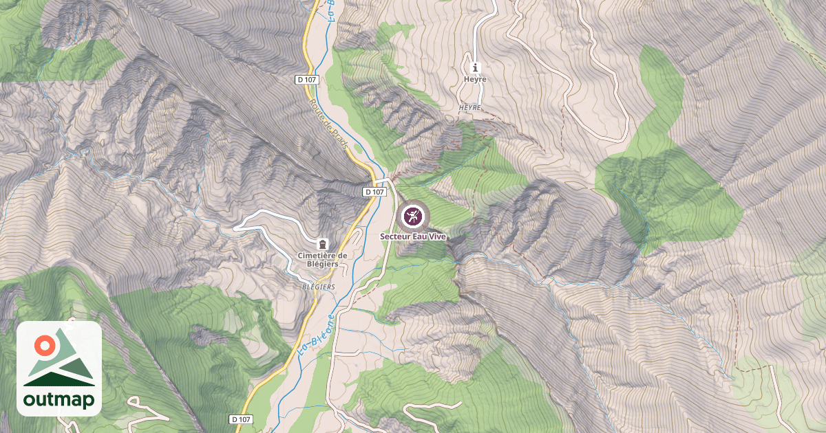 Map of Secteur Eau Vive