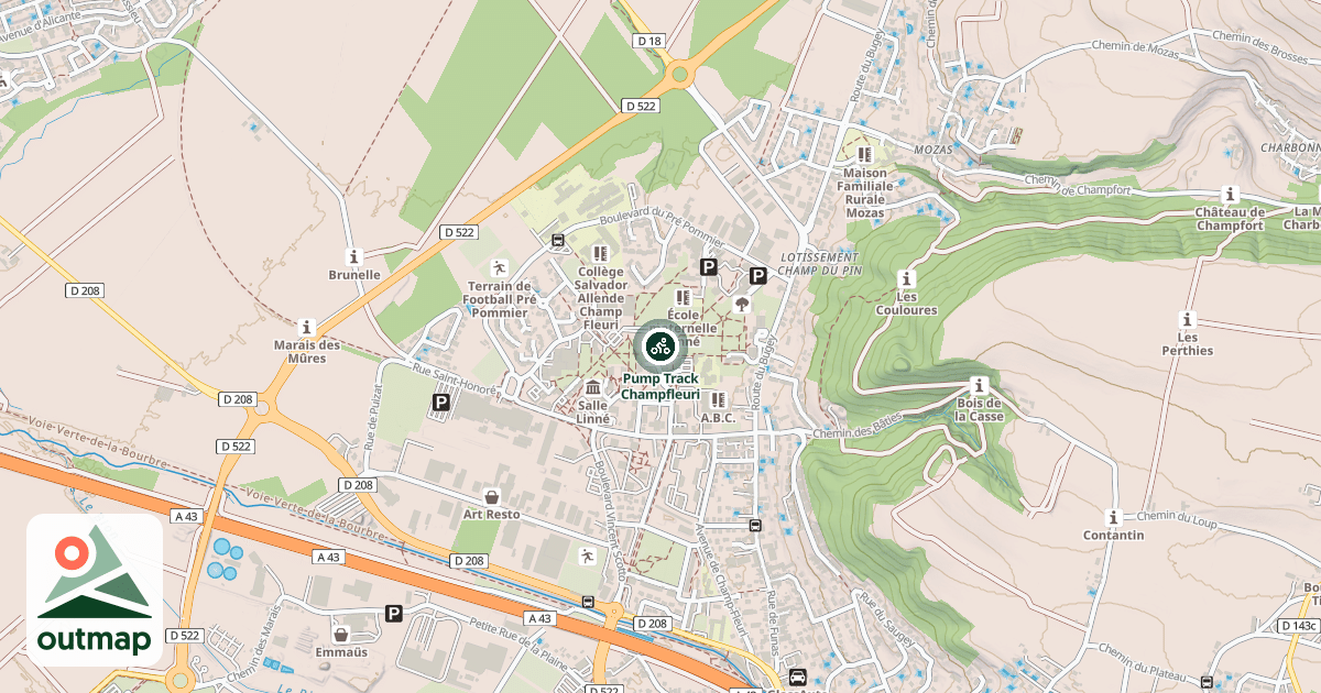 Map of Pump Track Champfleuri