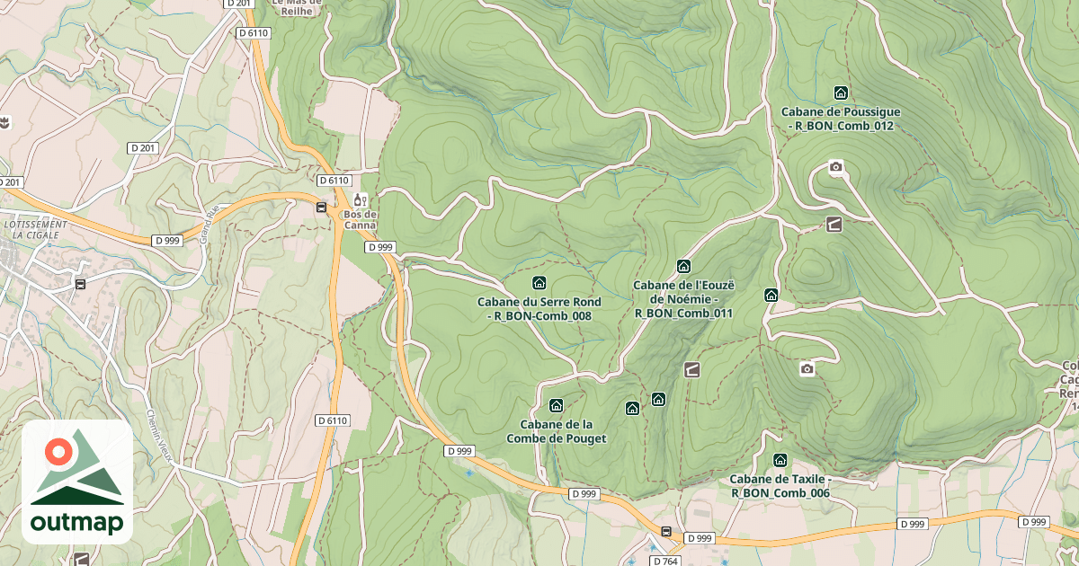 Map of Cabane du Serre Rond - R_BON-Comb_008