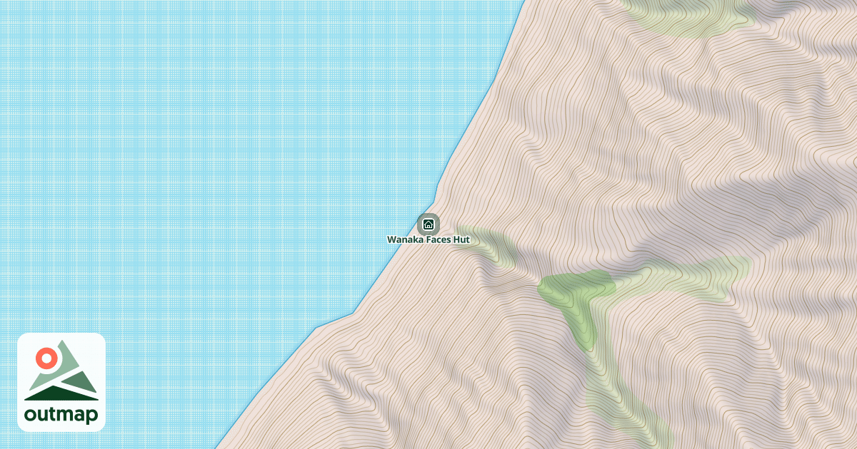 Map of Wanaka Faces Hut