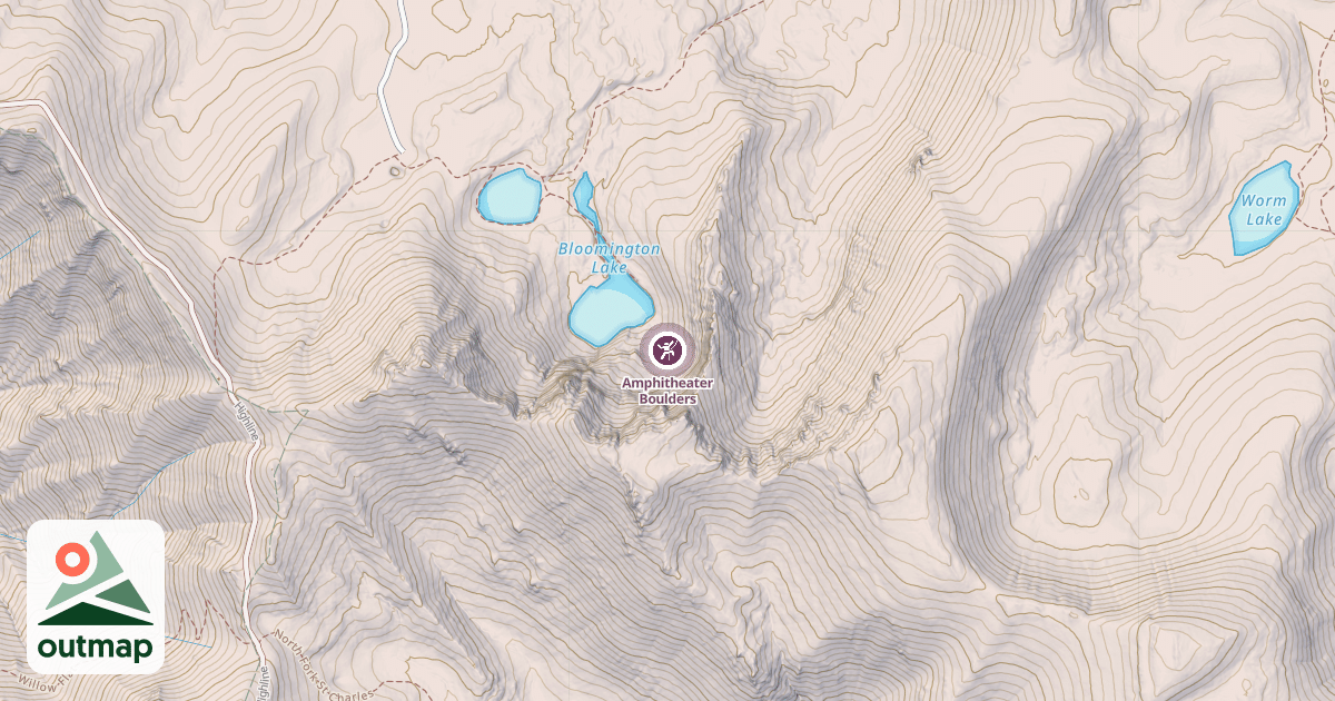 Map of Amphitheater Boulders