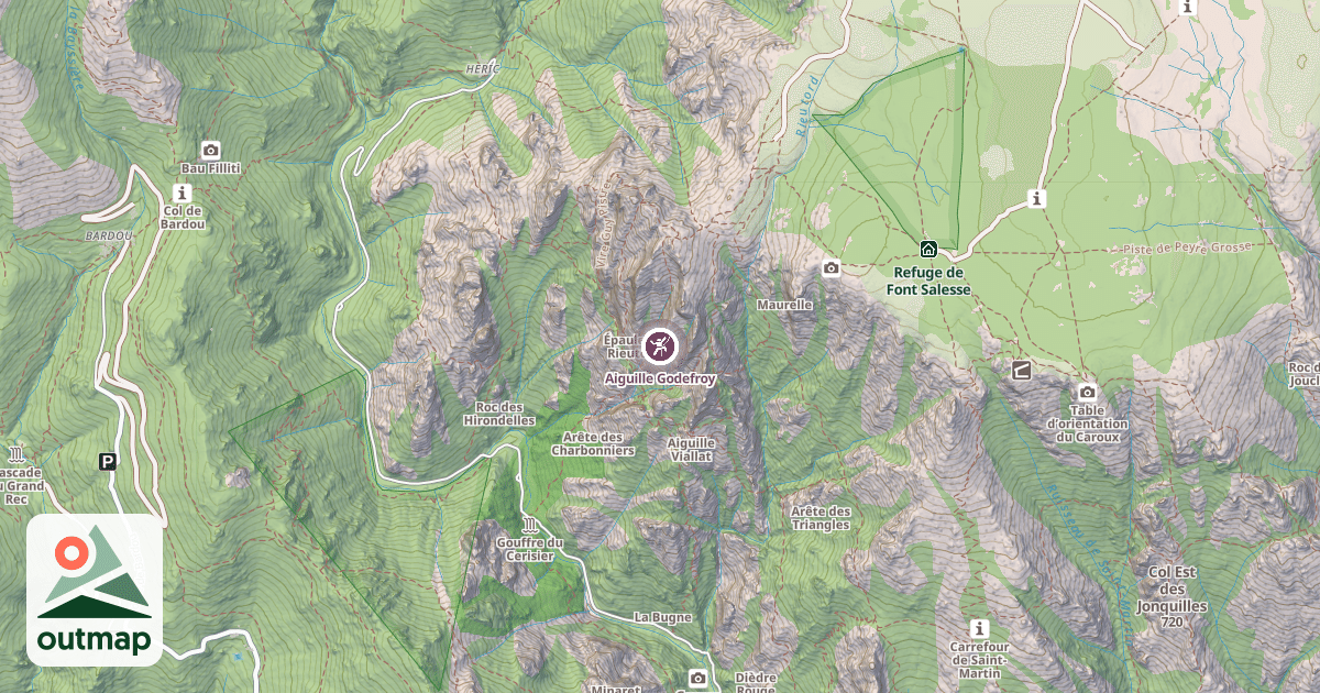 Map of Aiguille Godefroy