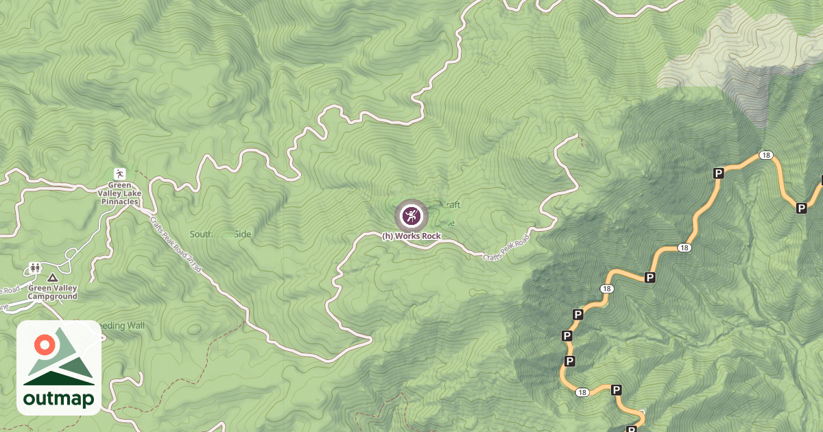 Map of (h) Works Rock