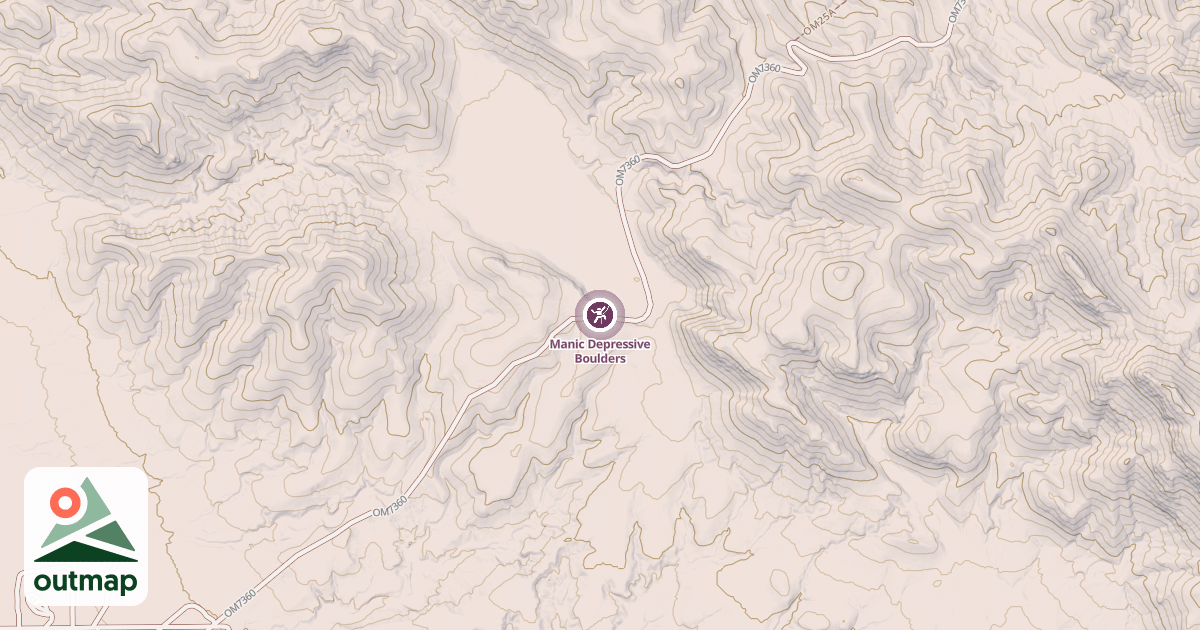 Map of Manic Depressive Boulders