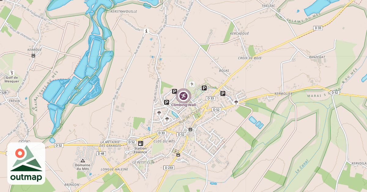 Map of Climbing Wall