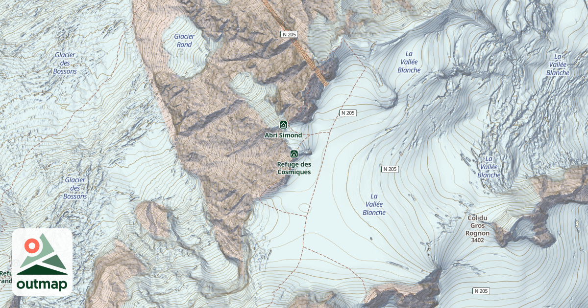 Map of Refuge des Cosmiques