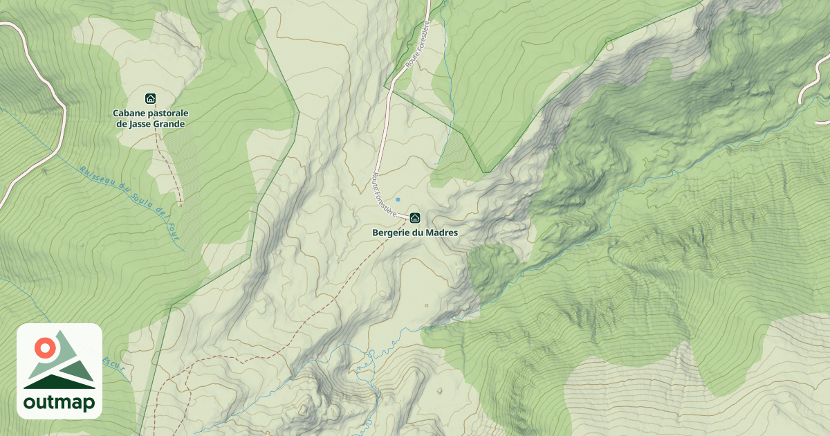 Map of Bergerie du Madres
