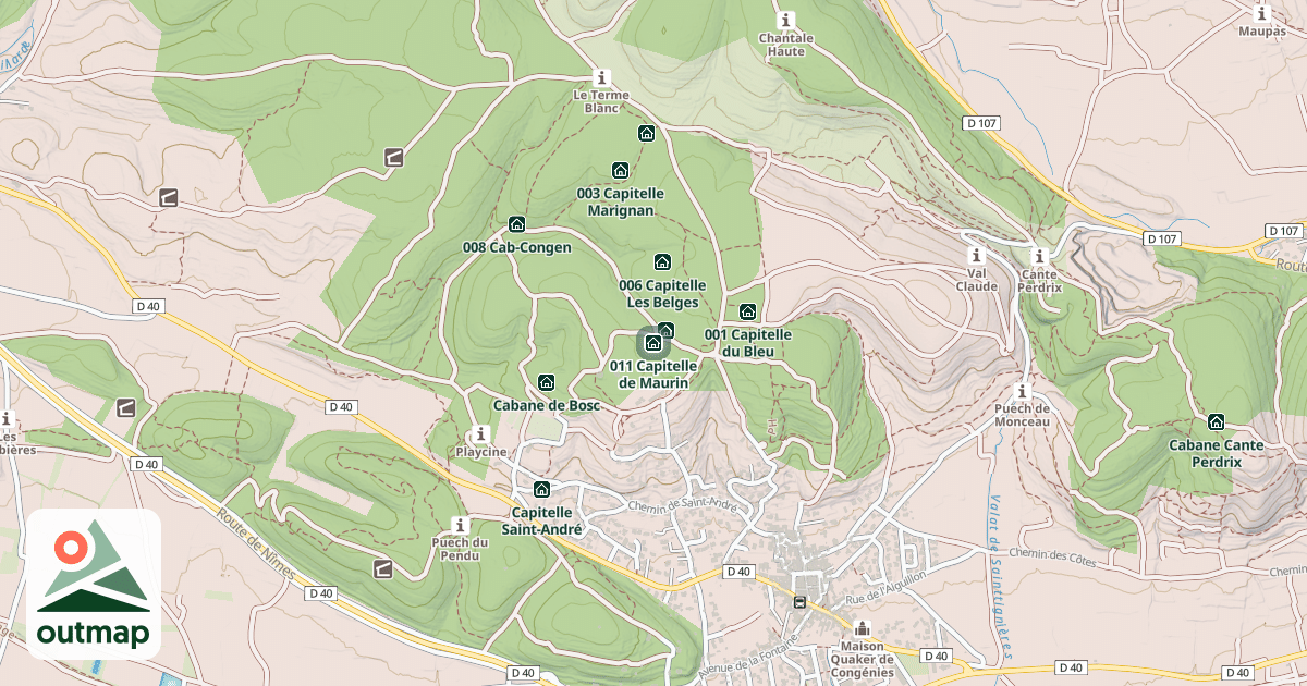 Map of 011 Capitelle de Maurin