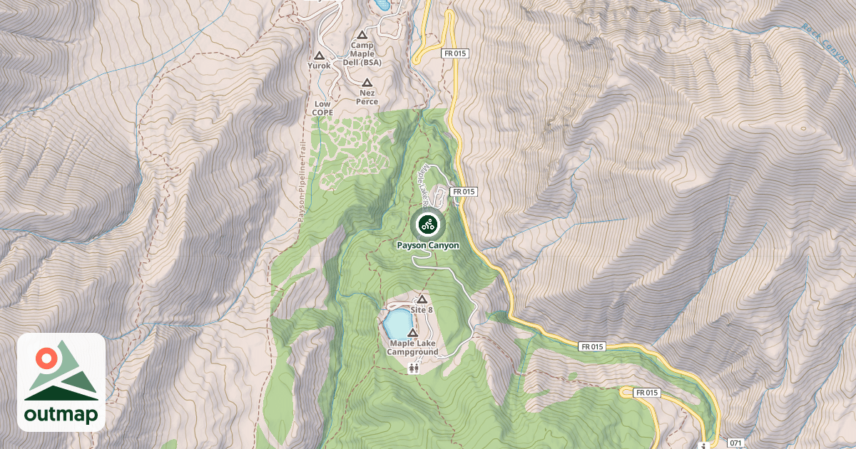Map of Payson Canyon