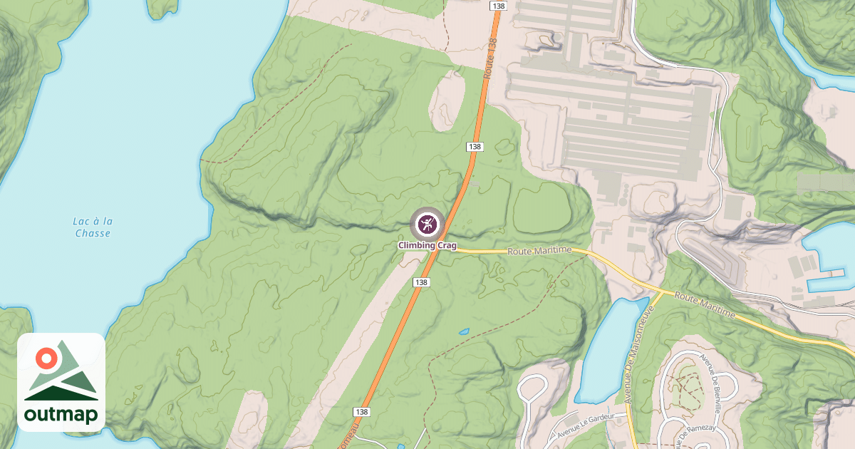 Map of Climbing Crag