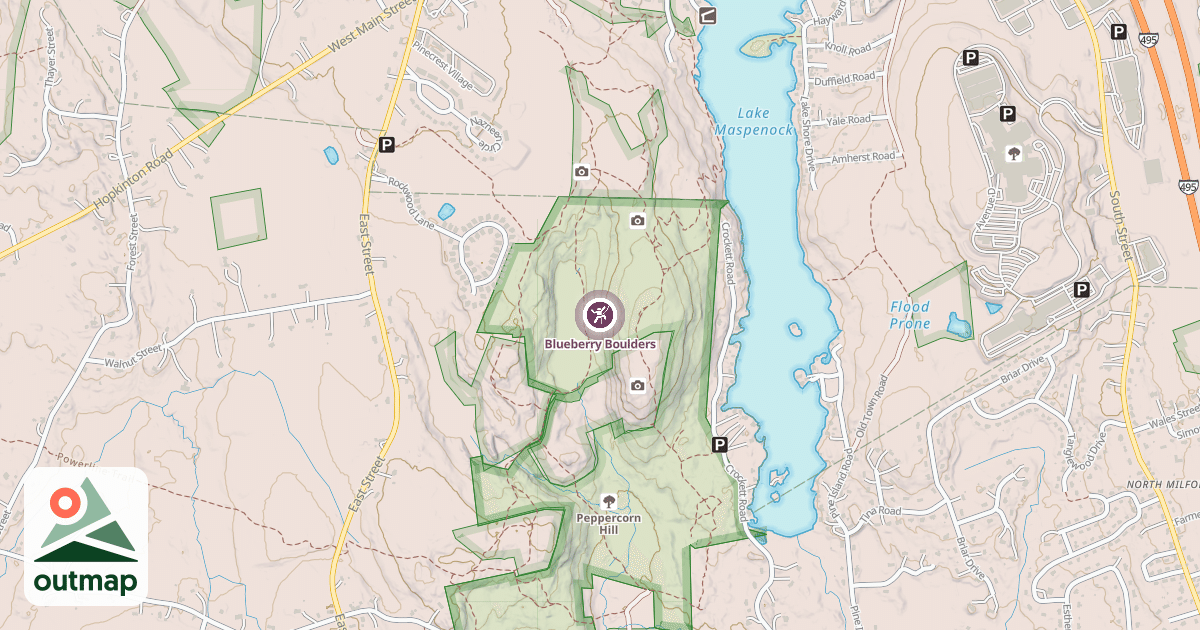 Map of Blueberry Boulders