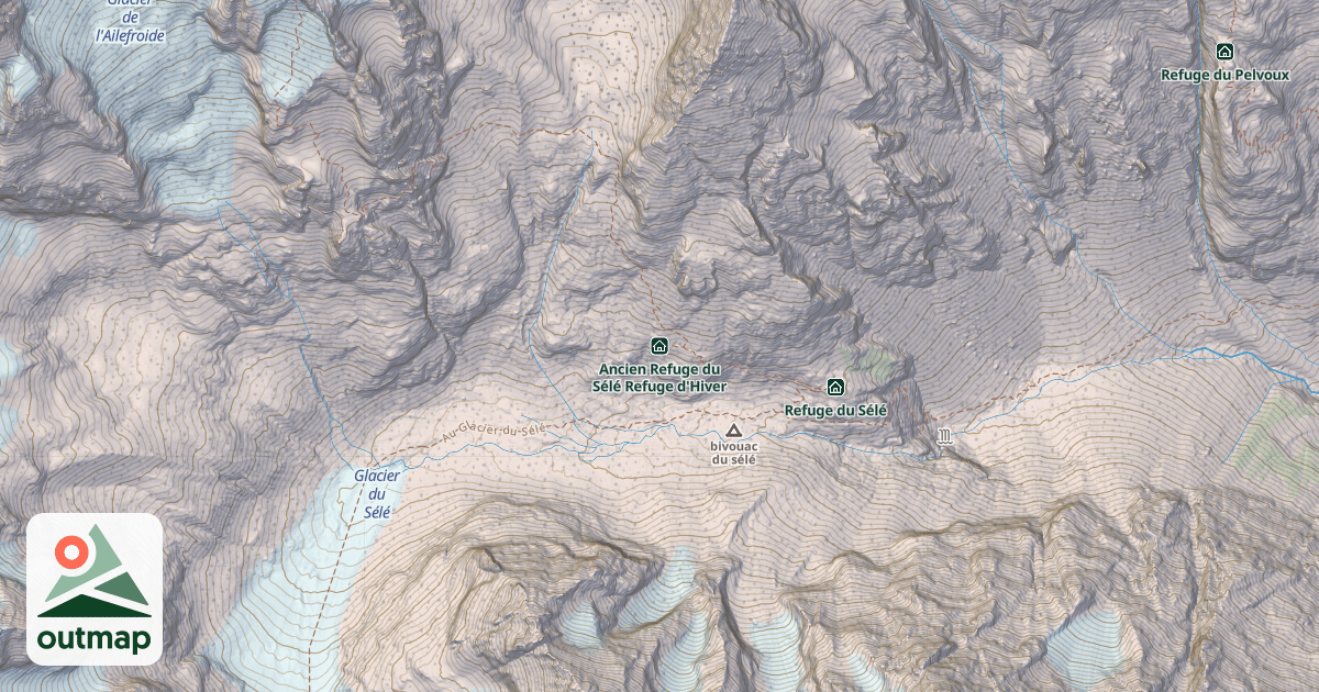 Map of Ancien Refuge du Sélé Refuge d'Hiver