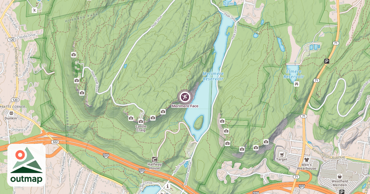 Map of Merimere Face