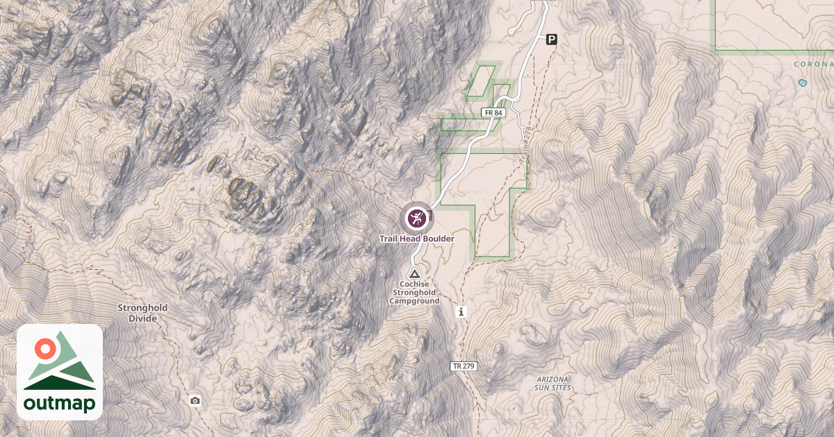 Map of Trail Head Boulder