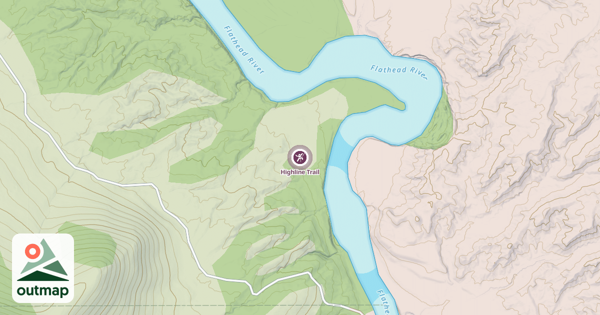 Map of Highline Trail