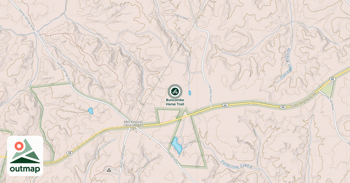 Map of Buncombe Horse Trail